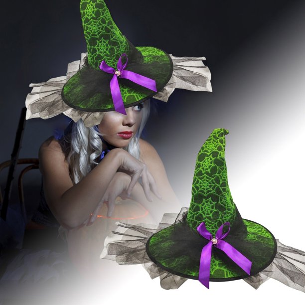 Sombrero De Bruja De Halloween Para Mujeres Adultas, Accesorio Para Disfraces De Fiesta, Tocado De Bruja, Decoraciones De Halloween, Accesorio Para Cosplay De Brujería