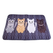 BJYX Creative Kawaii Welcome Floor Mats Animal Cat Print Bathroom Kitchen Carpets House Doormats For Living Room Anti Slip