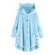 thumbnail image 2 of ICHUANYI Liquidación Abrigo con botones para mujer SolidTops Sudadera con capucha Suéter suelto Blusa Tallas grandes ICHUANYI WER202308250749, 2 of 5