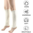 thumbnail image 5 of Women's Solid Cable Knit Leg Warmers Knitted Crochet Winter Socks, 5 of 5