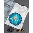 thumbnail image 3 of Turquoise Flower Chrysanthemum T-Shirt Women -Image by Shutterstock, Female XX-Large, 3 of 4