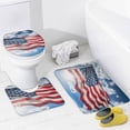 thumbnail image 4 of Flag Of The United States 4 Piece Shower Curtain Sets, with Non-Slip Rugs, Toilet Lid Cover And Bath Mat, for Bathroom Decor Set, 4 of 8