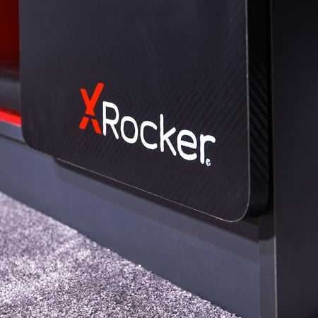 X Rocker - Carbon-Tek Gaming TV Stand with LED - Black