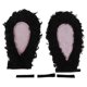 thumbnail image 1 of Accesorios de Casco de Motocicleta Decoración Orejas de Conejo Rizadas de Lana para Cascos de Motocicleta Bicicleta Esquí Color Negro Pegatina 1 Juego, 1 of 6