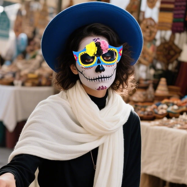Gafas de Día de Muertos | Diseño creativo de gato y calabaza | Accesorios de plástico coloridos para fiestas de Halloween y disfraces