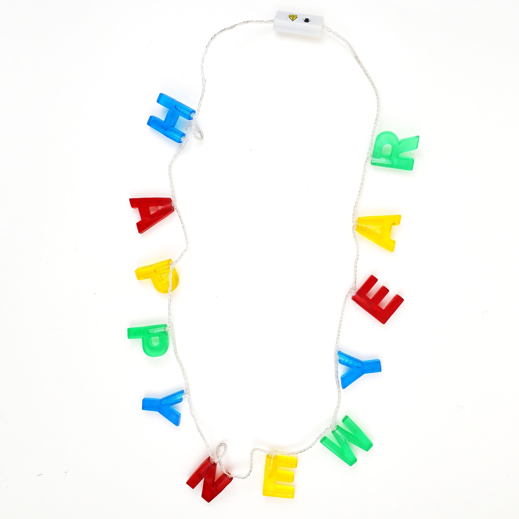 New Year Light up Necklace, 1 Piece, Festive Decorations, Brand Way to Celebrate Style, Adult