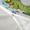 thumbnail image 4 of meiyoeat Cartoon Dinosaur Bedding for Kids Boys, Flying Dino Wildlife Duvet Cover Full, Grey Green, Grey Reversible, 3 Pieces, 1 Duvet Cover and 2 Pillowcases, 4 of 6