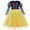 A, variant on Girls Princess Snow Dress Long Sleeve Costumes Halloween Fancy Dress