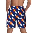 thumbnail image 2 of Men's 2 in 1 Swim Trunks with Compression Liner Flag Of Colorado Quick Dry Beach Shorts, 2 of 6
