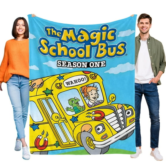 The Magic School Bus-Anti-Pilling Flannel Blanket Soft Lightweight Plush Fuzzy Cozy Luxury Blanket for Home and Kitchen Use – Perfect for Kids and Adults 32"*48"(80cm*120cm)