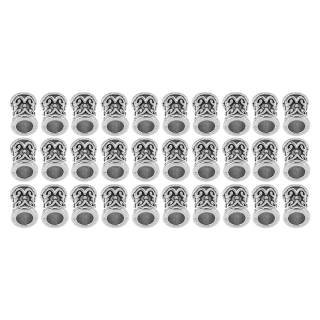 Perles pour Barbe Perles pour Dreadlocks de Cheveux 30 Pcs Perles pour Tube de Cheveux Perles Rétro en Alliage Accessoires de Perles pour Dreadlocks de Cheveux pour Bricolage Tressage de Cheveux Bracelet Pendentif Collier