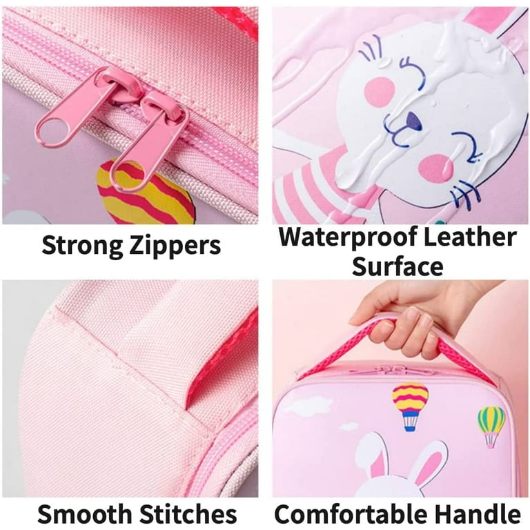 CoCopeaunt Kawaii Lunch Bag for Girls Lunch Box Insulated Cute Lunch Bags  for Women Insulated Lunch Box for Kids (Pink) 