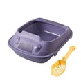 thumbnail image 3 of Caja de arena para gatos Yuyangstore antisalpicaduras con pala marco desmontable lados altos interior Morado 37x51x195cm, 3 of 6