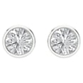 thumbnail image 3 of Clara Pucci 2Ct Clear Round Cut VVS1 Screw Back Stud 14k Solid hypoallergenic Gold Designer Earrings For April, 3 of 7