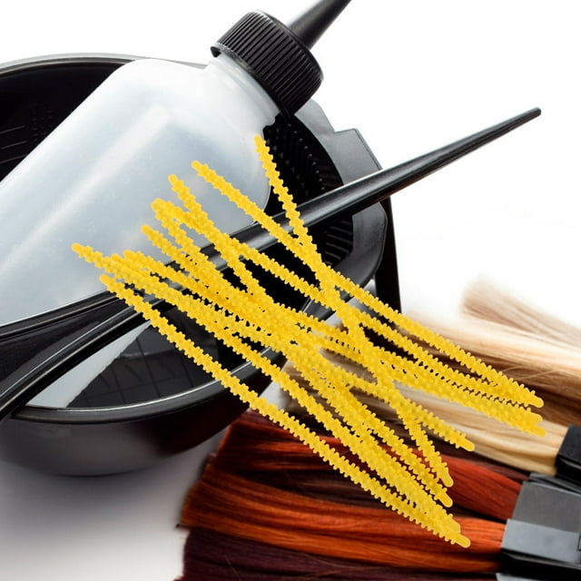 ELAYARD 10Pcs Hair Curlers Spiral Silicone Perm Rods Yellow for Effective Hair Styling