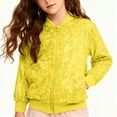 thumbnail image 1 of Chaquetas y abrigos casuales de manga larga sin capucha para niños, de invierno, de color liso, de manga larga sin capucha, chaquetas casuales con lentejuelas, chaqueta informal para niñas, parte supe, 1 of 7
