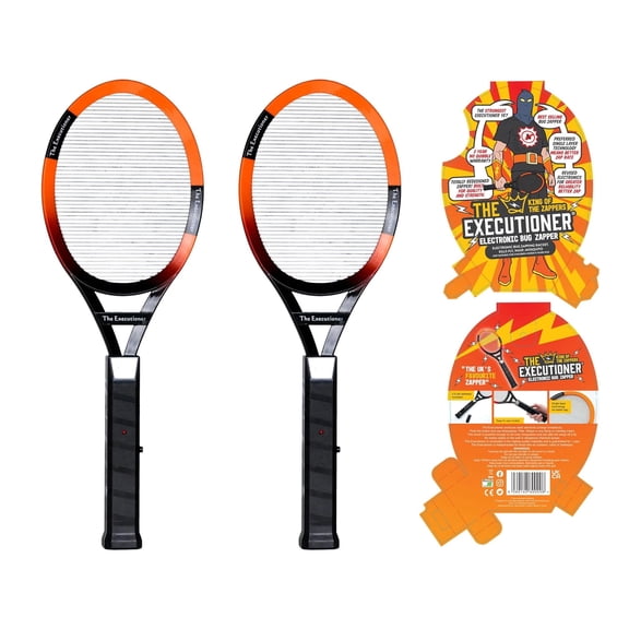 The Executioner Fly Killer Mosquito Swatter Racket, 50cm Long, 2 Pack