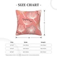 thumbnail image 4 of Square Decorative Throw Pillow Covers with Core, Pink Dandelion Print Throw Pillows for Couch Sofa Bed Home Decor, 20"x20", 4 of 9