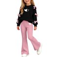 thumbnail image 4 of Cethrio Girls Casual Outfit Sets, Long Sleeve Spring Fall Princess 2 Piece Girls' Clothing Sets Watermelon Red Size 9-10 T, 4 of 7