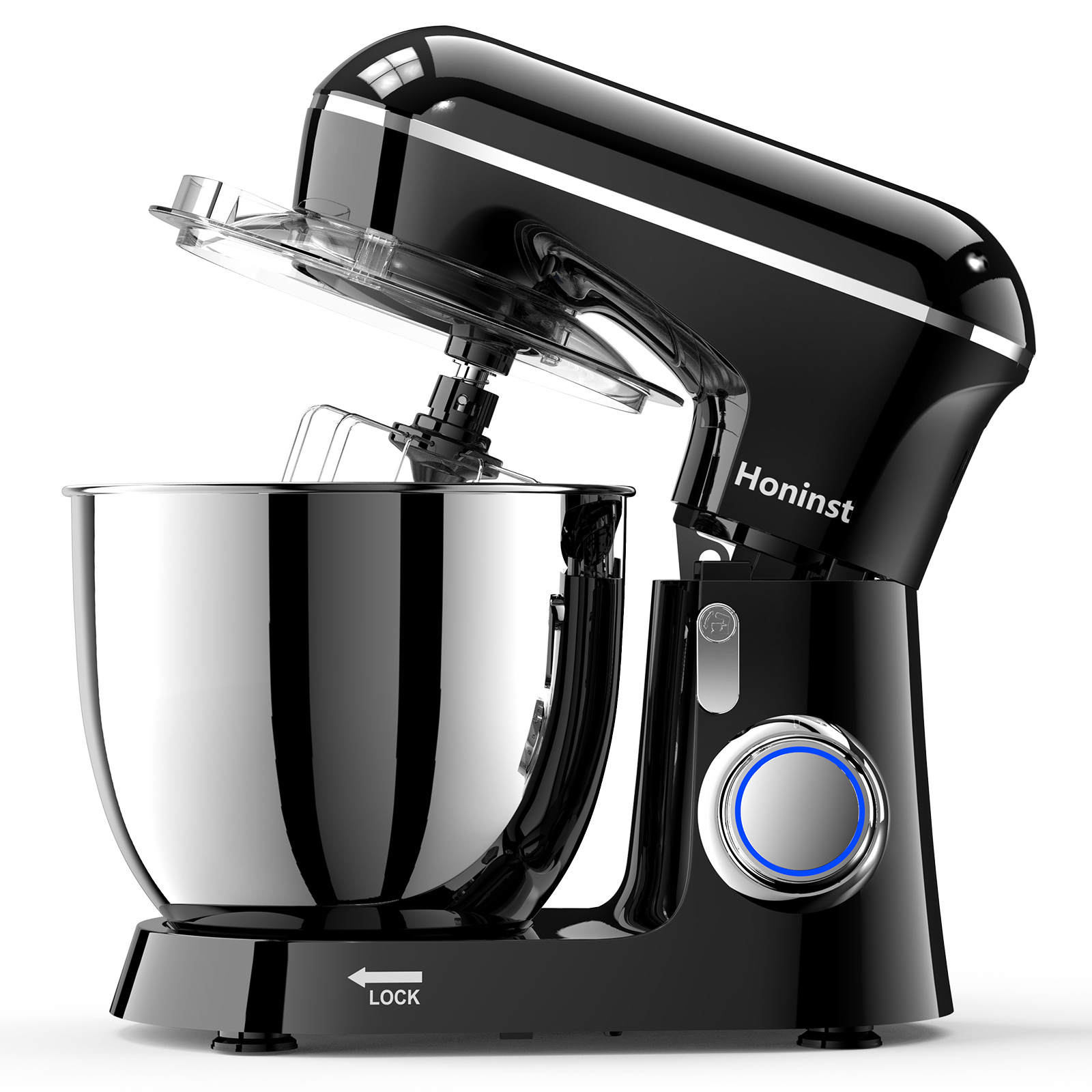 Honinst 6.5-Quart Electric Stand Mixer, 10-Speed, Black photo 8