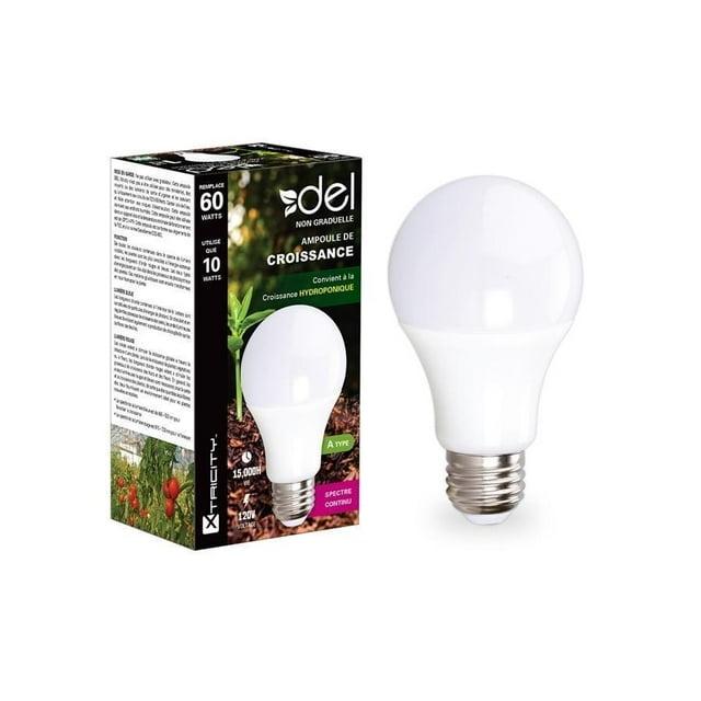 Xtricity Lampe de Culture pour Plantes à DEL type a/10w/120v/e26
