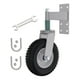 thumbnail image 5 of Juego de ruedas para puerta de 8 ", rotación de 360 grados, resorte resistente cargado con llave para soporte de puerta rodante, piezas de repuesto, 5 of 8