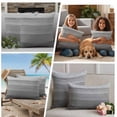 thumbnail image 5 of Grey Ombre Wooden Outdoor Waterproof Pillow Covers, Farmhouse Retro Gray Wood Gradient Decorative Square Throw Pillowcase Sofa Cushion Sham for Patio/Couch/Chair, 18"x18" 2 Pack, 5 of 8