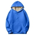 thumbnail image 3 of Blue Womens Sweatshirt Gnveub Women's Casual Winter Warm Fleece Lined Hooded Sweatshirt Thick Pullover Plus with Pockets Fall Clothes for Women, 3 of 4