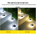thumbnail image 4 of Uds. Luces solares para exteriores con estampado de pata, luces LED recargables para jardín, lámpara, iluminación para pasarela para césped, Patio, 4 of 6