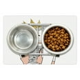 thumbnail image 1 of Sketch Pet Mat for Food and Water, Young Girl in a Crown with Braided Hair, Non-Slip Rubber Mat for Dogs and Cats, 18" X 12", by Ambesonne, 1 of 1