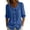 Blue, variant on Women Peter Pan Collar Blouses Half Puff Sleeve Button Down Plain Color Shirts Comfy Summer Casual Dressy Tops Light Blue M