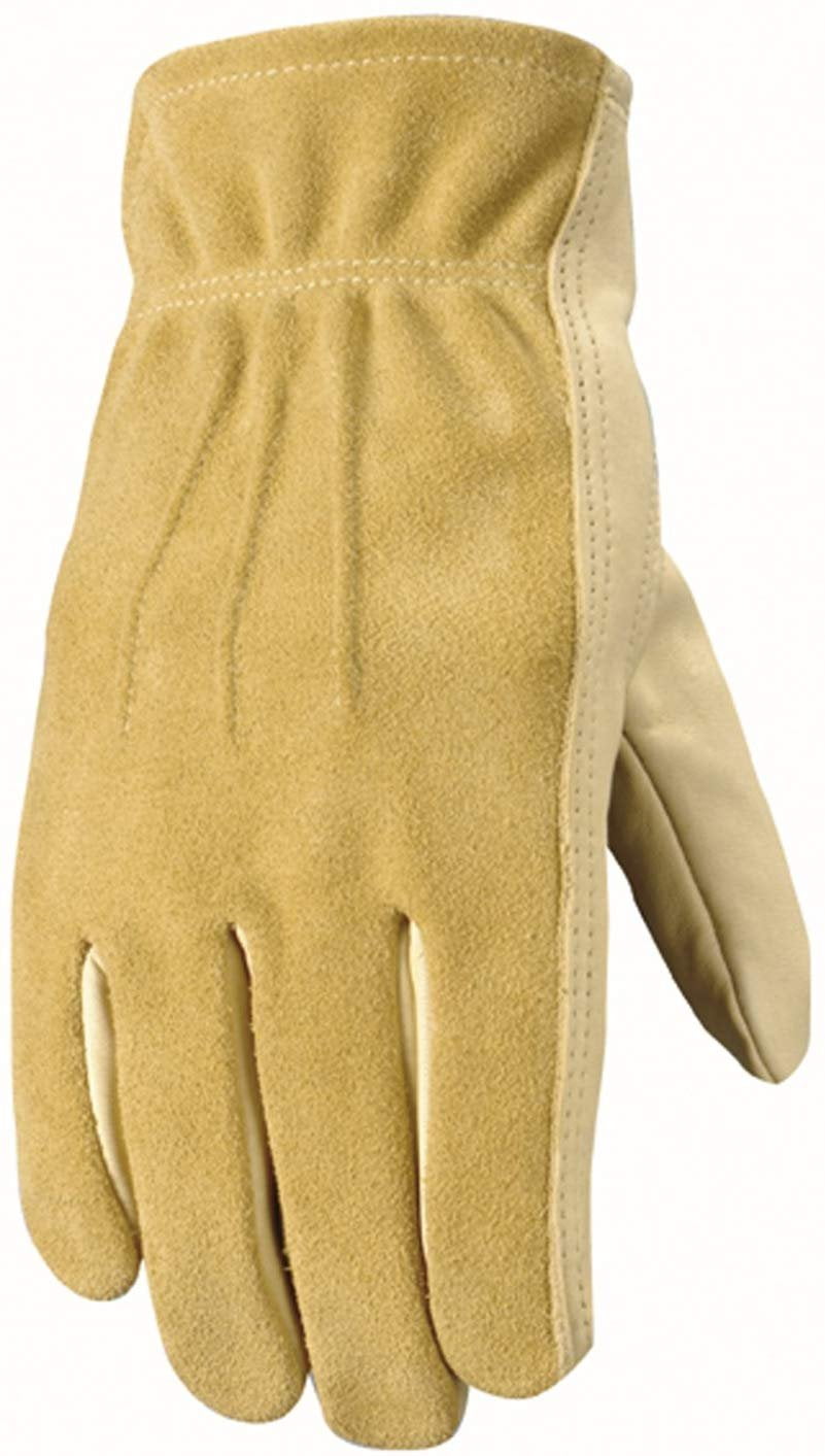 New Size Large Womens Cowhide Leather Unlined Garden Chore Work Gloves 