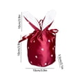 thumbnail image 3 of Bolsillo bolsillo para bolsa de regalo con cordón de oreja de conejo de Pascua • Bolsillo de corazón de satén • Organizador decorativo adorable para guardar regalos para fiestas navideñas, 3 of 6