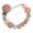 Light Pink - One Size, variant on Silicone Bead Pacifier Clip Baby Anti-Lost Chain Safety Strap for Newborn Boys Girls