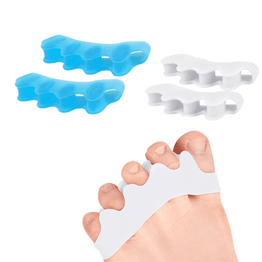 XIRQI 4Pcs Toe Separators for Bunions,Effective Toe Spacers for Overlapping Toes,Soft and Comfortable Silicone Toe Correctors for Pain Relief and Foot Health