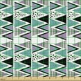 thumbnail image 2 of Ambesonne Geometric Fabric by the Yard Upholstery, 80s Memphis Zigzag, 10 Yards, Lavender Cadet Blue, 2 of 5