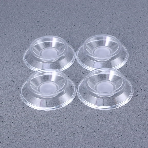 PTOOTP Furniture Cups for Hardwood Floors, Transparent Plastic Caster Cups, 4-Pack Protective Floor Pads