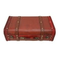 thumbnail image 4 of Vintage Wooden Box, Locks Portable Faux Leather Storage Suitcase  For, 4 of 8
