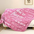 thumbnail image 2 of Women Sherpa Blanket Get Well Gifts for Women - You are Awesome 50" x 60" Sherpa Throw Blanket - Inspirational Gift for Her Thinking of You Friendship Feel Better After Surgery Gifts, 2 of 5