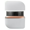 thumbnail image 1 of Mini plancha de pelo inalámbrica con peine, recargable por USB-C, 3 temperaturas, calentamiento rápido, rizado y alisado para todo tipo de cabello, portátil para viajes, color blanco, 1 of 8