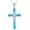 Blue Opal Origami, variant on ONEFINITY Religious Cross Pendant Necklace Sterling Silver Origami Cross Pendant Gifts for Women Men Jewelry