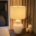 thumbnail image 1 of Magnolia Table Lamp with White Finish, 1 of 8