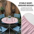 thumbnail image 2 of Pink Glowing Fluid Round Tablecloth for 36-44 Inch Tables, Fitted Table Cover with Elastic Edge, Romantic Modern Droplet Waterproof Outdoor Table Cloth Protector for Patio Garden Dinner Picnic, 2 of 9