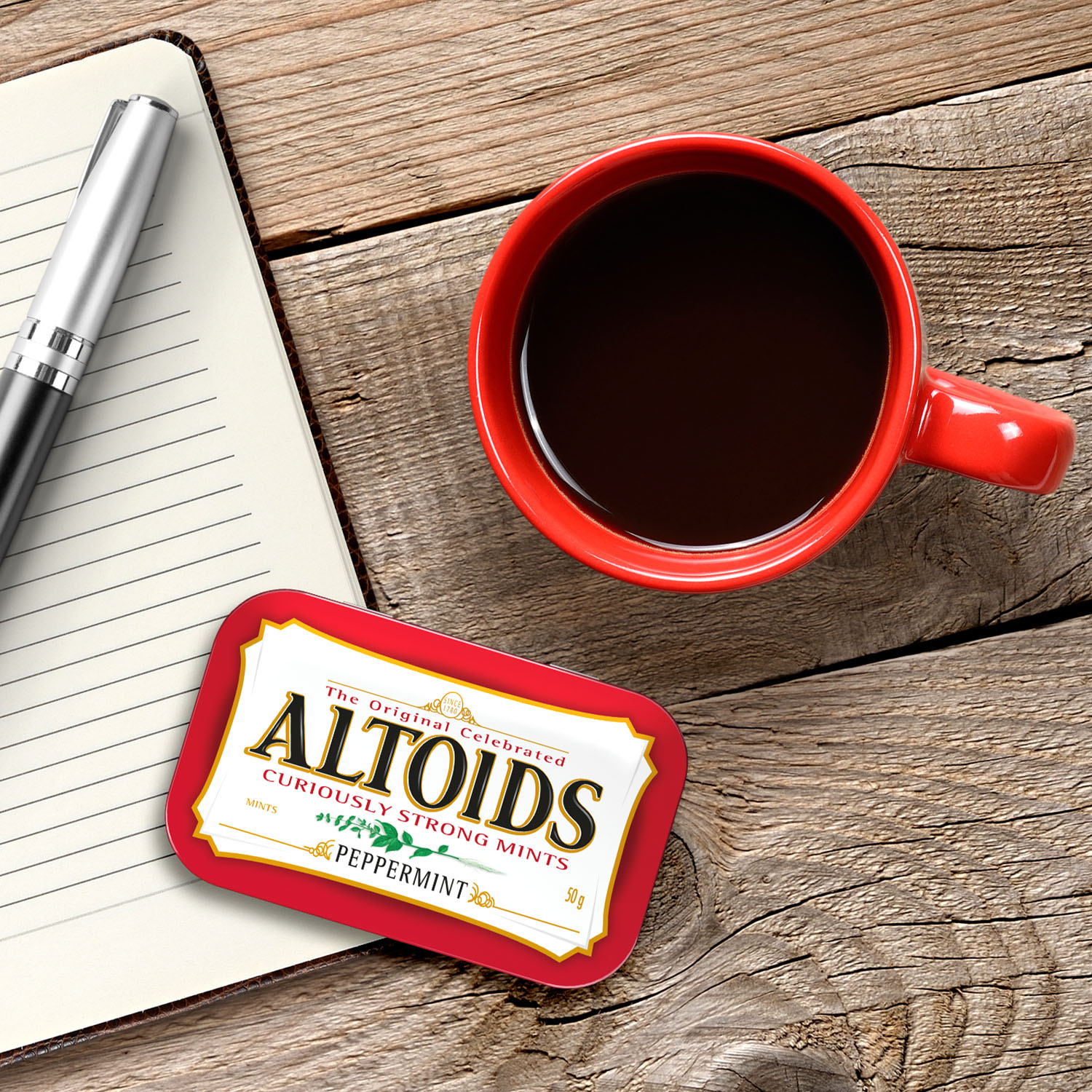 Altoids Classic Peppermint Breath Mints 1.76 Oz Tin (Pack Of 12) | Strong Mints