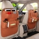 thumbnail image 1 of Organizador de asiento de coche con bandeja plegable | Bolsa de almacenamiento de cuero artificial para el asiento trasero | Organizador colgante para teléfonos, juguetes, botellas y refrigerios |, 1 of 6