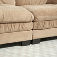 thumbnail image 5 of Modular Sectional Sofa,Chenille Deep Seat Couch Loveseat with Two Extra Pillows, Double Layer Cushion Features Memory Foam and Pocket Springs,for Living Room, Apartment,Studio,Office,Khaki, 5 of 7