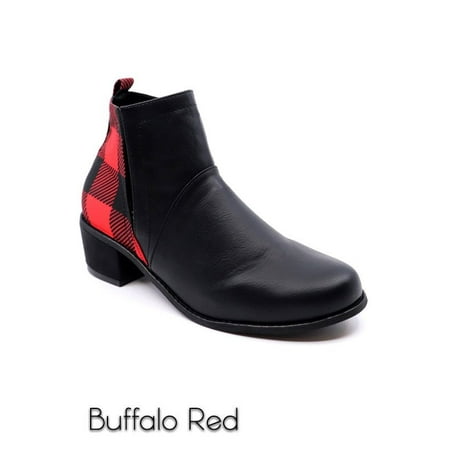 

Buffalo Red & Black Ankle Booties