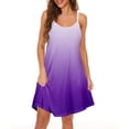 thumbnail image 2 of Jzuxvd Womens Spaghetti Strap Dress Summer Dresses Beach Cover Ups Casual Sundresses with Pockets Purple2 XXL, 2 of 7