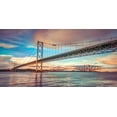 thumbnail image 2 of Frank, Assaf 14x9 Gold Ornate Wood Framed with Double Matting Museum Art Print Titled - Forth Road Birdge at dusk, 2 of 4