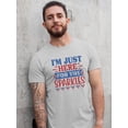 thumbnail image 2 of Just Here For The Sparkles T-Shirt Men -Image by Shutterstock, Male x-Large, 2 of 4
